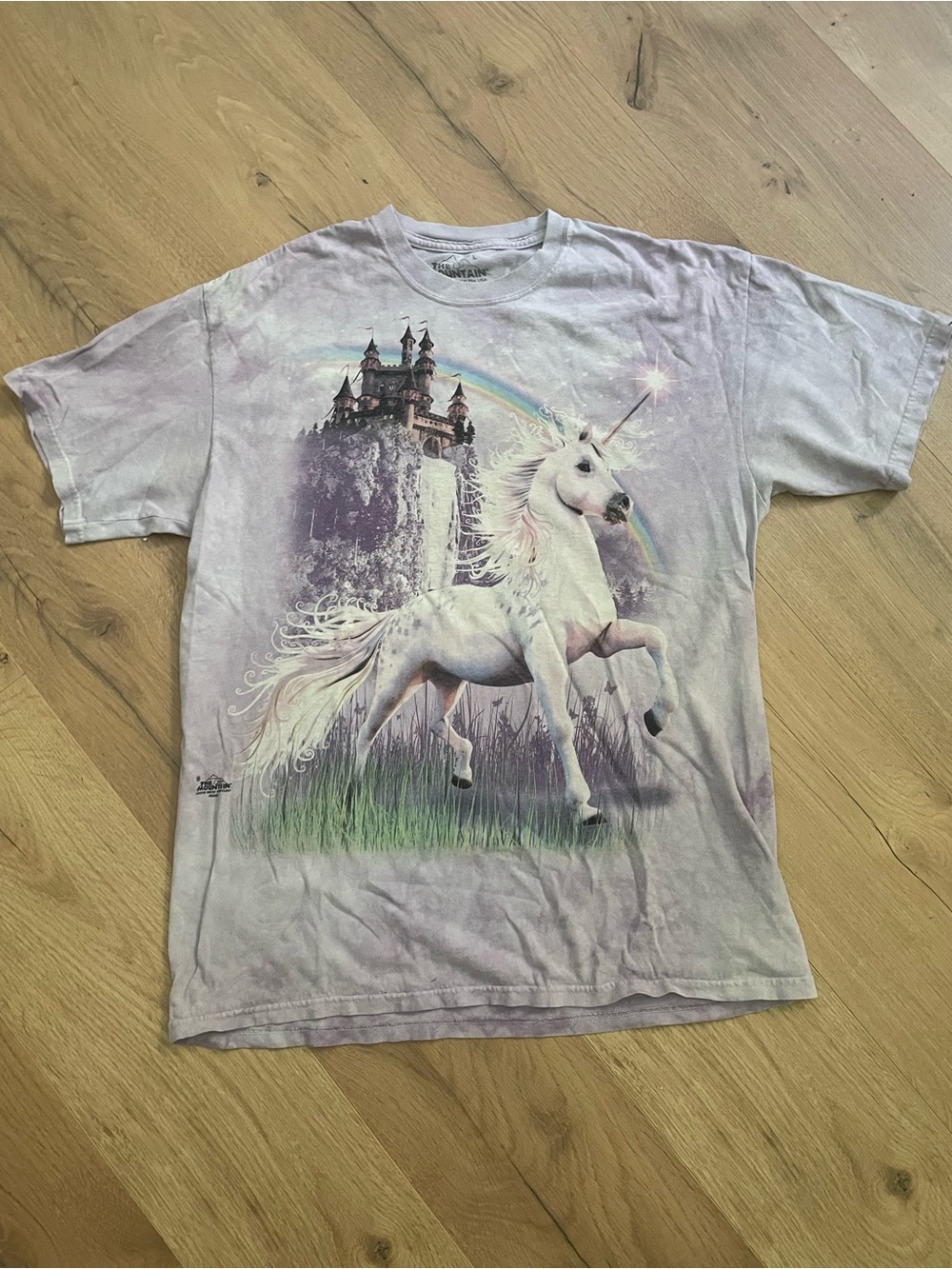 The Mountain Lavender Unicorn Castle Short Sleeve Tee